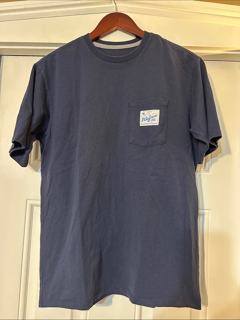 Men's Navy Pocket Tee with Chest Patch size sm